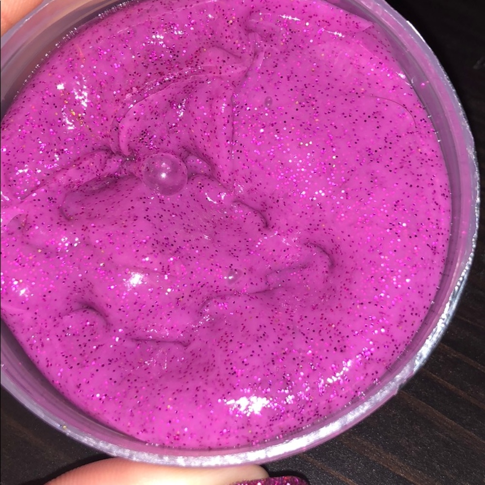 Pink glitter slime